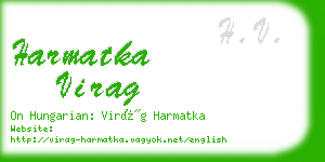 harmatka virag business card
